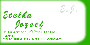 etelka jozsef business card